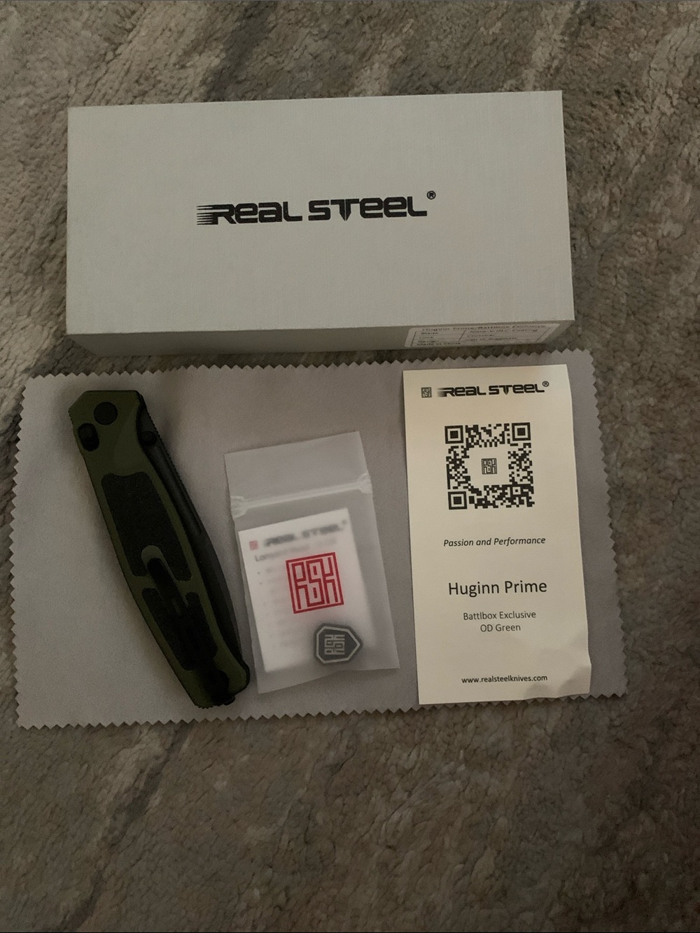 NEW Real Steel Huginn Prime Knife Green